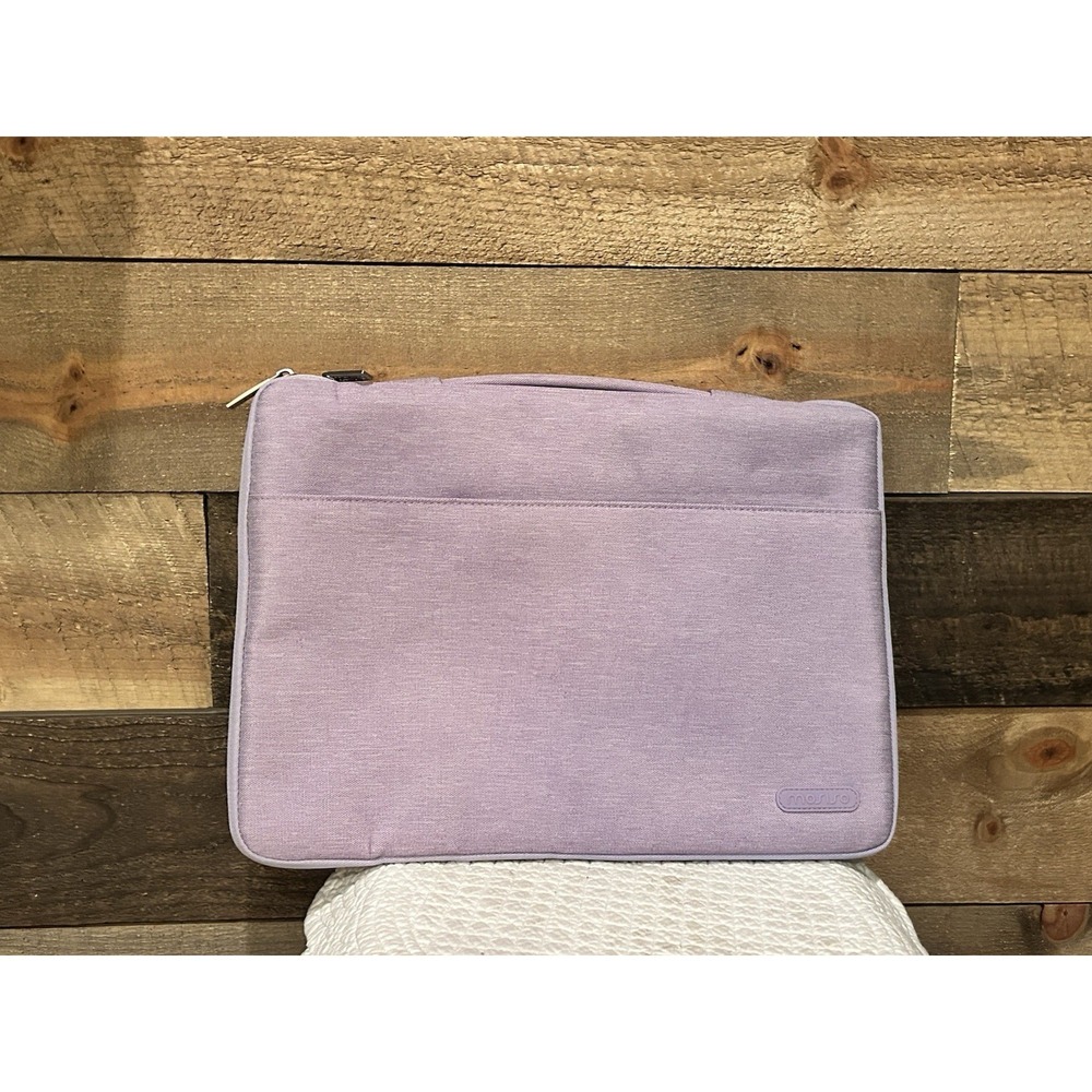 MOSISO Laptop Sleeve Purple 14 Inch Slim Zipper Case Soft Padded Carry Bag Tech